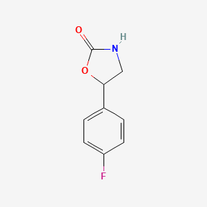 molecular formula C9H8FNO2 B13538541 5-(4-Fluorophenyl)oxazolidin-2-one 