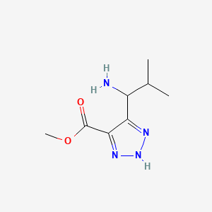 methyl 5-(1-amino-2-methylpropyl)-1H-1,2,3-triazole-4-carboxylate