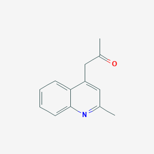 molecular formula C13H13NO B13538573 1-(2-Methylquinolin-4-yl)propan-2-one 