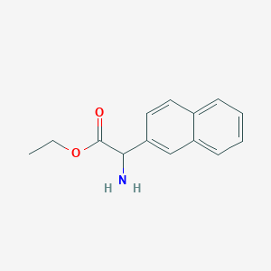 molecular formula C14H15NO2 B13538589 Ethyl 2-amino-2-(naphthalen-2-yl)acetate 