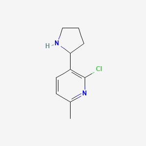 2-Chloro-6-methyl-3-(pyrrolidin-2-yl)pyridine