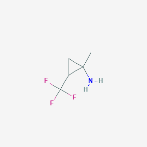 molecular formula C5H8F3N B13538623 1-Methyl-2-(trifluoromethyl)cyclopropan-1-amine 