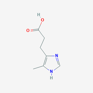 molecular formula C7H10N2O2 B13538641 3-(4-methyl-1H-imidazol-5-yl)propanoic acid 