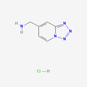 1-{[1,2,3,4]Tetrazolo[1,5-a]pyridin-7-yl}methanaminehydrochloride