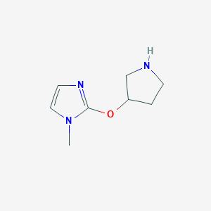 molecular formula C8H13N3O B13538670 1-Methyl-2-(pyrrolidin-3-yloxy)-1h-imidazole 