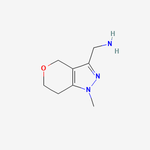 (1-Methyl-1,4,6,7-tetrahydropyrano[4,3-c]pyrazol-3-yl)methanamine