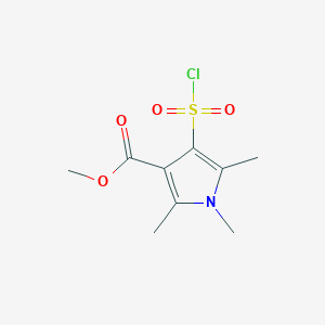 molecular formula C9H12ClNO4S B13538781 Methyl 4-(chlorosulfonyl)-1,2,5-trimethyl-1h-pyrrole-3-carboxylate CAS No. 306936-33-4