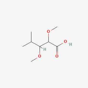 molecular formula C8H16O4 B13538788 2,3-Dimethoxy-4-methylpentanoicacid 