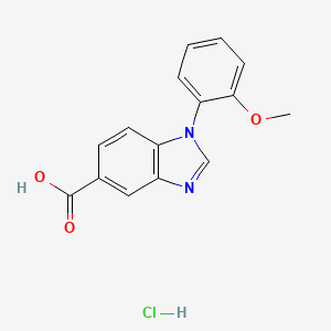 1-(2-methoxyphenyl)-1H-1,3-benzodiazole-5-carboxylic acid hydrochloride