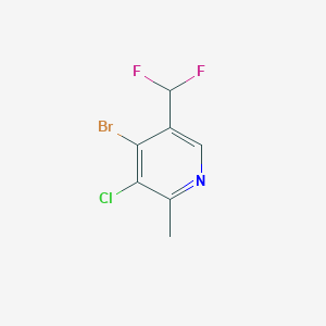 4-Bromo-3-chloro-5-(difluoromethyl)-2-methylpyridine