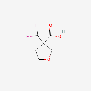 molecular formula C6H8F2O3 B13538876 3-(Difluoromethyl)tetrahydrofuran-3-carboxylic acid 