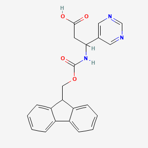 3-((((9h-Fluoren-9-yl)methoxy)carbonyl)amino)-3-(pyrimidin-5-yl)propanoic acid