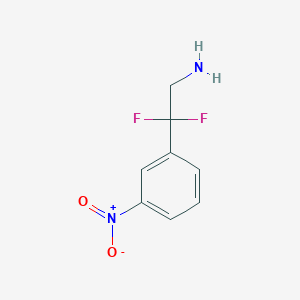 molecular formula C8H8F2N2O2 B13538953 2,2-Difluoro-2-(3-nitrophenyl)ethan-1-amine 