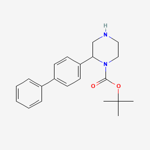 molecular formula C21H26N2O2 B13538956 2-Biphenyl-4-YL-piperazine-1-carboxylic acid tert-butyl ester 