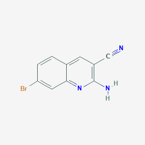 molecular formula C10H6BrN3 B13538963 2-Amino-7-bromoquinoline-3-carbonitrile 