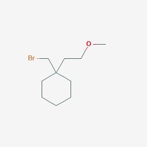 molecular formula C10H19BrO B13538974 1-(Bromomethyl)-1-(2-methoxyethyl)cyclohexane 