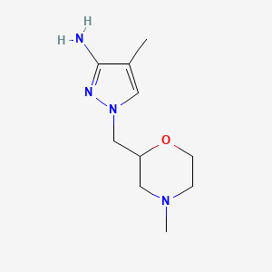 4-Methyl-1-((4-methylmorpholin-2-yl)methyl)-1h-pyrazol-3-amine