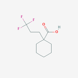 molecular formula C10H15F3O2 B13538977 1-(3,3,3-Trifluoropropyl)cyclohexane-1-carboxylic acid 