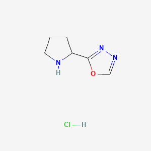 2-(Pyrrolidin-2-YL)-1,3,4-oxadiazole hcl