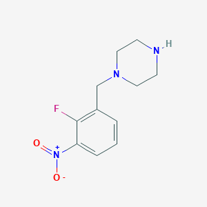 1-[(2-Fluoro-3-nitrophenyl)methyl]piperazine