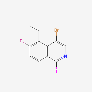 4-Bromo-5-ethyl-6-fluoro-1-iodoisoquinoline