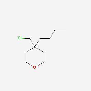 molecular formula C10H19ClO B13539173 4-Butyl-4-(chloromethyl)tetrahydro-2h-pyran 