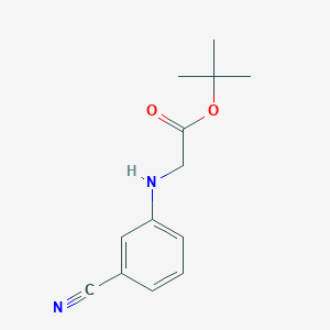 molecular formula C13H16N2O2 B13539189 Tert-butyl 2-[(3-cyanophenyl)amino]acetate 