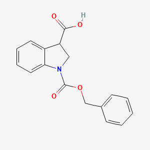 1-[(benzyloxy)carbonyl]-2,3-dihydro-1H-indole-3-carboxylic acid