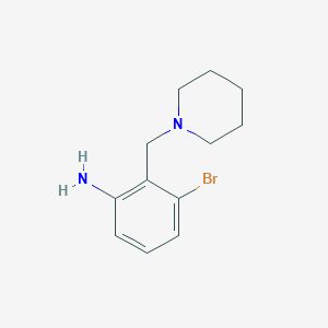 3-Bromo-2-(piperidin-1-ylmethyl)aniline