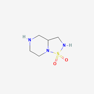 molecular formula C5H11N3O2S B13539203 Hexahydro-1-thia-2,5,7a-triaza-indene 1,1-dioxide 