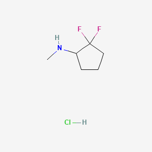 2,2-difluoro-N-methylcyclopentan-1-aminehydrochloride