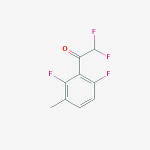 molecular formula C9H6F4O B13539234 1-(2,6-Difluoro-3-methylphenyl)-2,2-difluoroethanone 