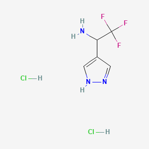 2,2,2-trifluoro-1-(1H-pyrazol-4-yl)ethan-1-aminedihydrochloride