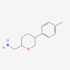 [5-(4-Methylphenyl)oxan-2-yl]methanamine