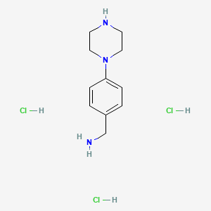 1-[4-(Piperazin-1-yl)phenyl]methanaminetrihydrochloride