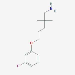 5-(3-Fluorophenoxy)-2,2-dimethylpentan-1-amine