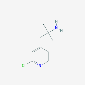 molecular formula C9H13ClN2 B13539270 1-(2-Chloropyridin-4-YL)-2-methylpropan-2-amine 