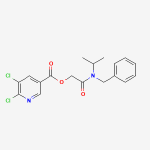 molecular formula C18H18Cl2N2O3 B13539278 [2-[Benzyl(propan-2-yl)amino]-2-oxoethyl] 5,6-dichloropyridine-3-carboxylate CAS No. 736954-07-7