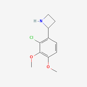 molecular formula C11H14ClNO2 B13539288 2-(2-Chloro-3,4-dimethoxyphenyl)azetidine 