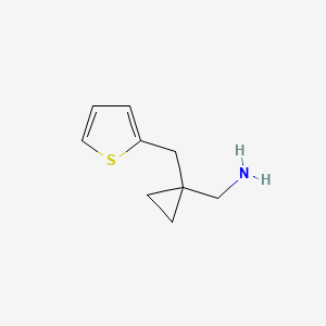 molecular formula C9H13NS B13539299 (1-(Thiophen-2-ylmethyl)cyclopropyl)methanamine 