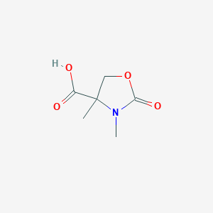 molecular formula C6H9NO4 B13539332 3,4-Dimethyl-2-oxo-1,3-oxazolidine-4-carboxylicacid 