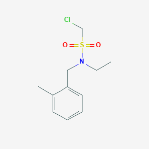 molecular formula C11H16ClNO2S B13539376 1-Chloro-n-ethyl-n-(2-methylbenzyl)methanesulfonamide 