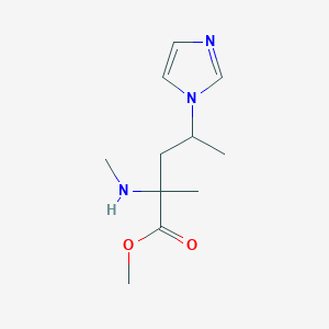 Methyl 4-(1h-imidazol-1-yl)-2-methyl-2-(methylamino)pentanoate