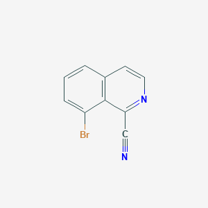 molecular formula C10H5BrN2 B13539392 8-Bromoisoquinoline-1-carbonitrile 