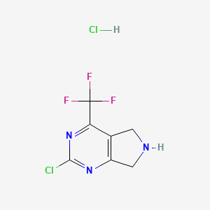 2-chloro-4-(trifluoromethyl)-5H,6H,7H-pyrrolo[3,4-d]pyrimidinehydrochloride