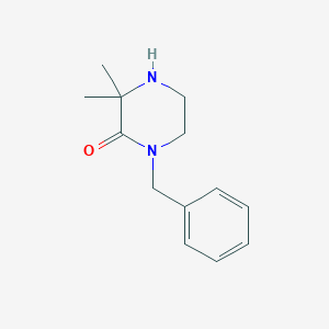 molecular formula C13H18N2O B13539409 1-Benzyl-3,3-dimethylpiperazin-2-one 