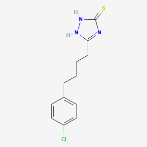 molecular formula C12H14ClN3S B13539449 3-[4-(4-chlorophenyl)butyl]-1H-1,2,4-triazole-5-thiol 