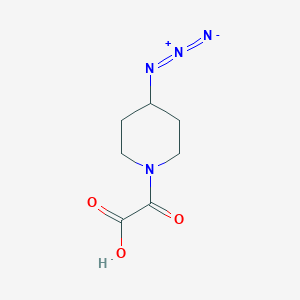 molecular formula C7H10N4O3 B13539463 2-(4-Azidopiperidin-1-yl)-2-oxoaceticacid 