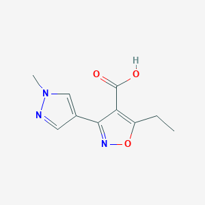 5-Ethyl-3-(1-methyl-1h-pyrazol-4-yl)isoxazole-4-carboxylic acid