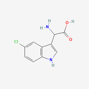 molecular formula C10H9ClN2O2 B13539478 2-amino-2-(5-chloro-1H-indol-3-yl)acetic acid 